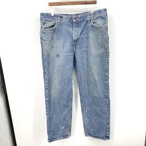 Carhartt Men Size 40 x 30 Jeans Light Wash Pants FR Flame Resistant Straight Leg